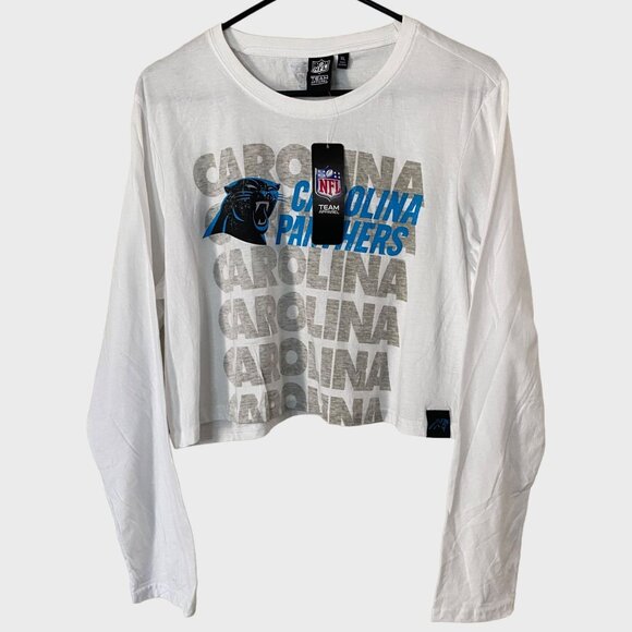 NFL Tops - NFL Carolina Panthers Cropped Long-Sleeve Shirt Women's XL Football Crop Top New